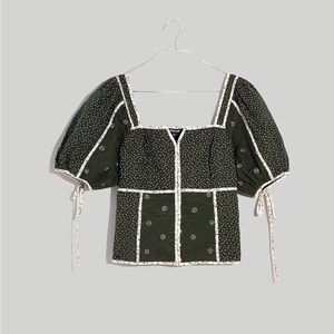 Madewell Patchwork Puff Sleeve Top